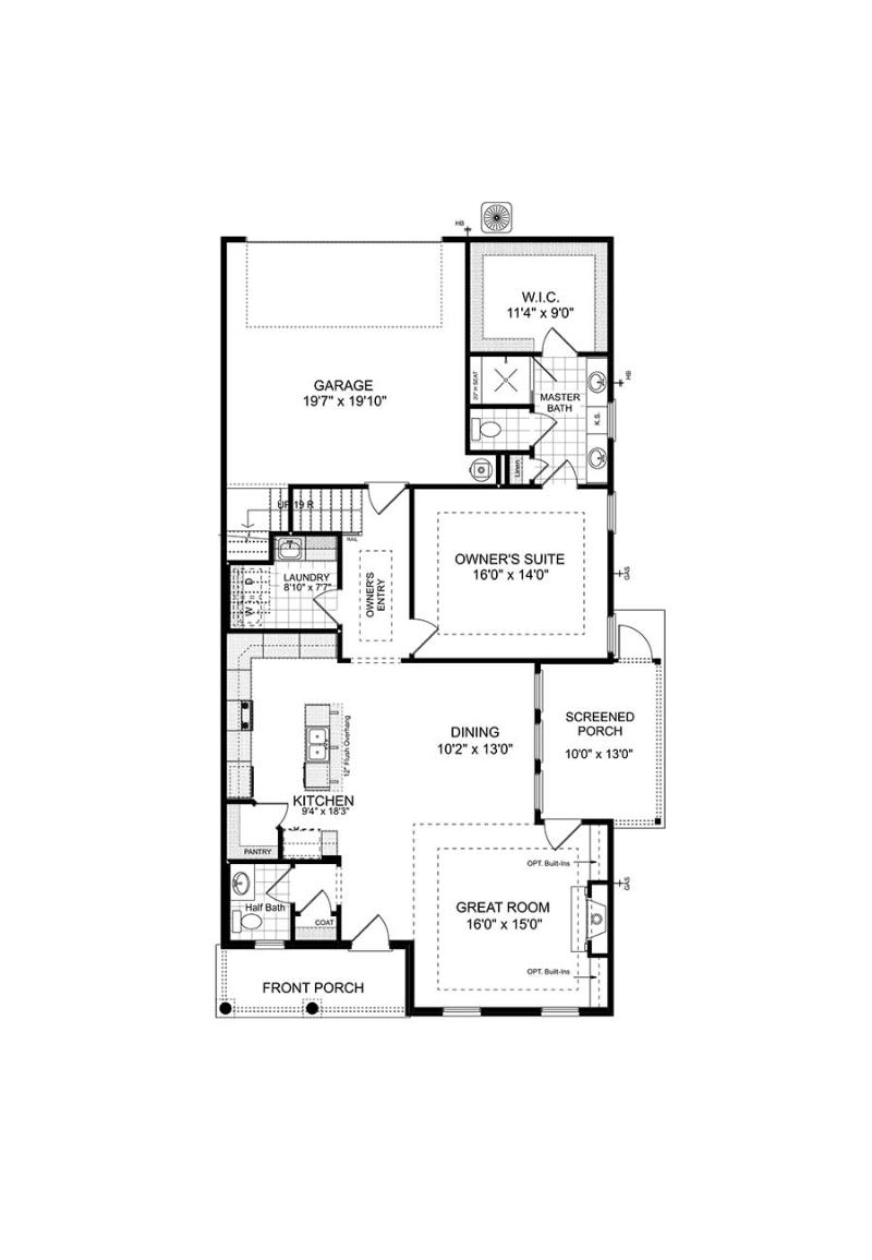 First floor of the available Camden at Ruisseau one mile from Downtown Woodstock.